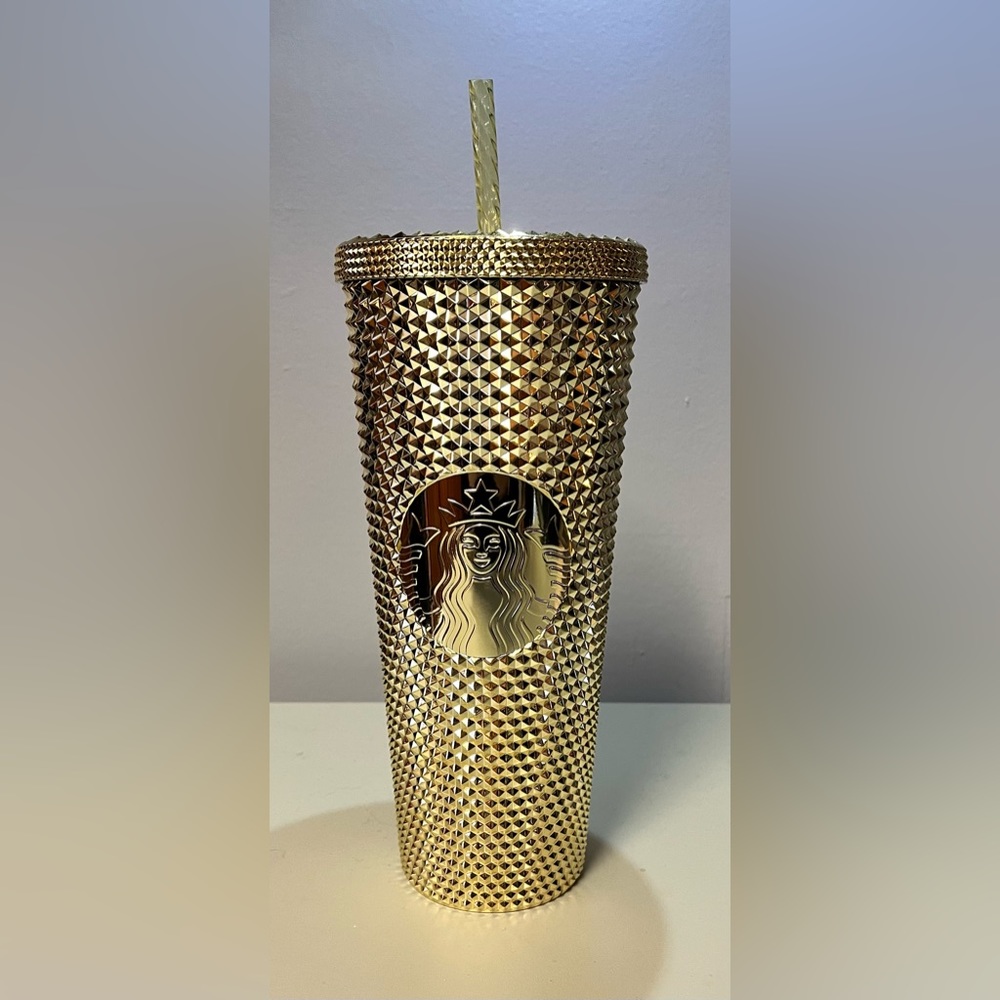 Gold Christmas 2022 Starbucks Tumbler